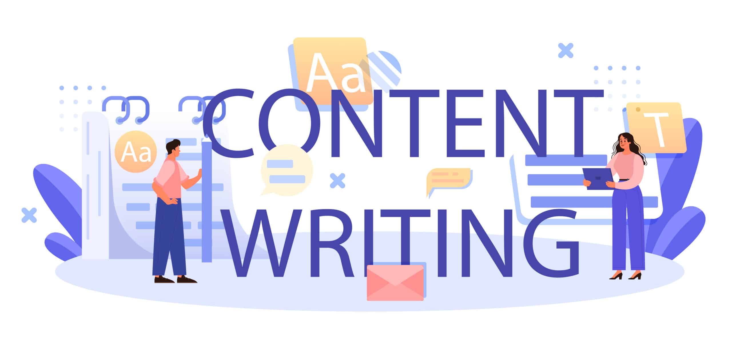 Content writing typographic header. Professional speaker or journalist